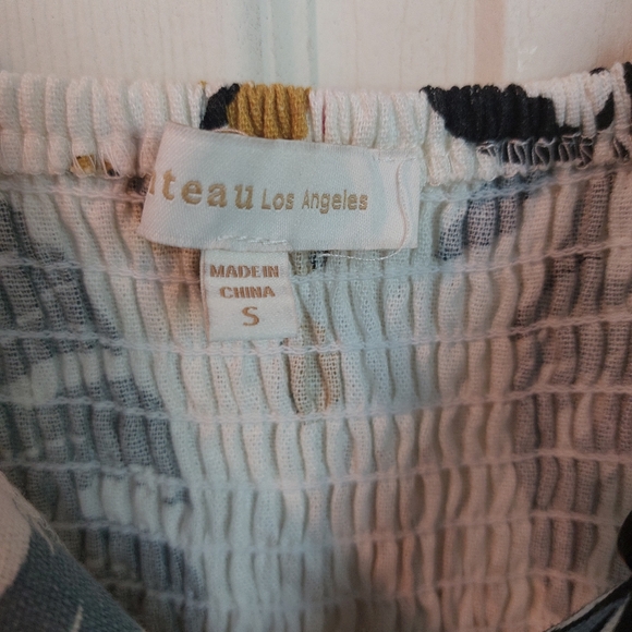 Linen blend summer vibes peplum tank - Picture 3 of 4